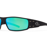 MAGNUM - Noir anodisé avec logo argenté, Green mirror polarized