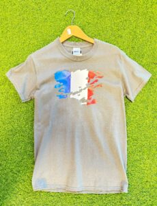 TEE-SHIRT DRAPEAU BLEU/BLANC/ROUGE FLOTTANT S