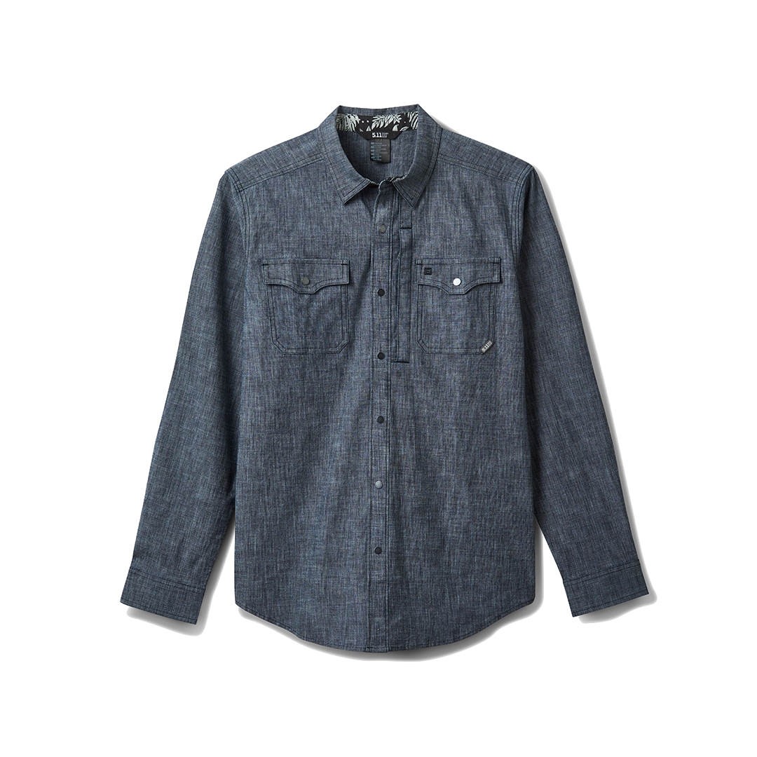CHEMISE VICTOR CHAMBRAY GRIS BLEU